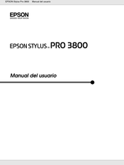 Epson Stylus PRO 3800 Manual Del Usuario