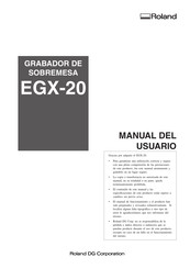 Roland DG EGX-20 Manual Del Usuario