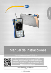 PCE Instruments PCE-FD 20 Manual De Instrucciones