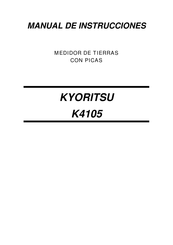 KYORITSU K4105 Manual De Instrucciones