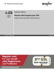 EWM Phoenix 404 Progress puls TGD Manual De Instrucciones