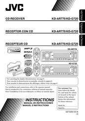 JVC KD-AR770 Manual De Instrucciones