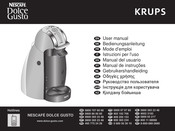 Nescafe DOLCE GUSTO KRUPS Manual Del Usuario