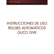 Gucci DIVE Serie Instrucciones De Uso