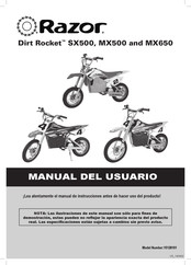 Razor Dirt Rocket MX650 Manual Del Usuario