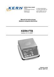 KERN FTB Manual De Instrucciones