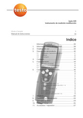 Testo 435 Manual De Instrucciones