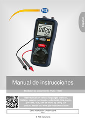 PCE Instruments PCE-IT100 Manual De Instrucciones