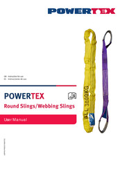 POWERTEX Webbing Slings Instrucciones De Uso