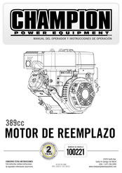 Champion Power Equipment 100221 Manual Del Operador Y Instrucciones De Operación