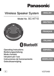 Panasonic SC-NT10 Instrucciones De Funcionamiento