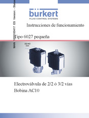 Burkert 6027 Instrucciones De Funcionamiento