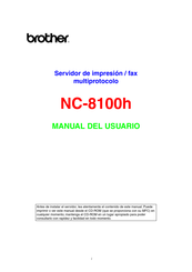 Brother NC-8100h Manual Del Usuario