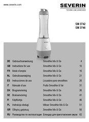 SEVERIN Smoothie Mix and Go SM 3742 Instrucciones De Uso