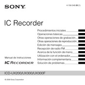 Sony ICD-UX300F Manual De Instrucciones