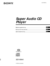 Sony SCD-XB940 Manual De Instrucciones