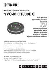 Yamaha YVC-MIC1000EX Manual Del Usuario