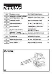 Makita DUB363ZV Manual De Instrucciones