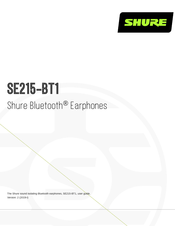 Shure SE215-BT1 Manual De Instrucciones