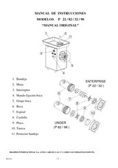 BRAHER P 32 Manual De Instrucciones