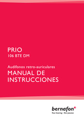 Bernafon PRIO 106 BTE DM Manual De Instrucciones