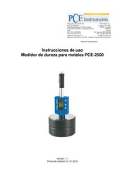 PCE Instruments PCE-2500 Instrucciones De Uso