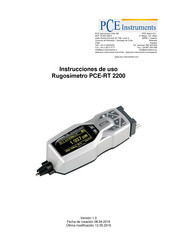 PCE Instruments PCE-RT 2200 Instrucciones De Uso