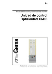 ITW Gema OptiControl CM03 Manual De Instrucciones Y Lista De Piezas De Recambio