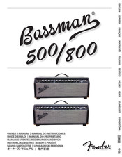 Fender Bassman 800 Manual De Instrucciones