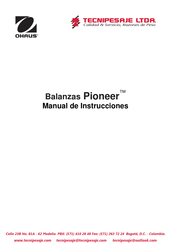 Tecnipesaje OHAUS Pioneer PA2102 Manual De Instrucciones