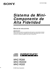 Sony MHC-RG55 Manual De Instrucciones