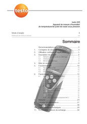 testo 635 Manual De Instrucciones