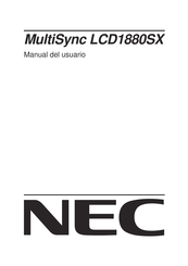 NEC MultiSync LCD1880SX Manual Del Usuario