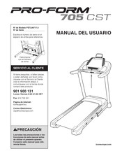 ICON Health & Fitness PRO-FORM 705 CST Manual Del Usuario