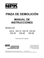 NPK DG40 Manual De Instrucciones