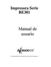 BLACKECCO BE301 Serie Manual De Usuario