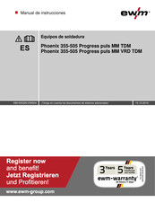 EWM Phoenix 355-505 Progress puls MM TDM Manual De Instrucciones