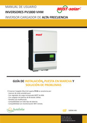 must-solar INVERSORES PV1800 VHM Manual De Usuario