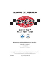 Char-Griller Grillin’ Pro 3001 Manual Del Usuario