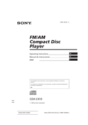 Sony CDX-C410 Manual De Instrucciones