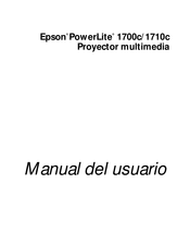 Epson PowerLite 1710c Manual Del Usuario