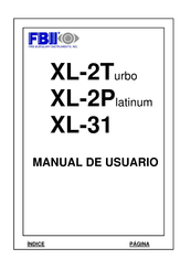 FBI XL-2 Turbo Manual De Usuario