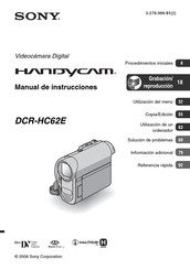 Sony HANDYCAM DCR-HC62E Manual De Instrucciones