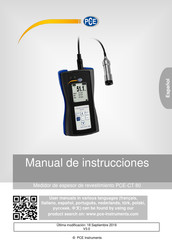 PCE Instruments PCE-CT 80 Manual De Instrucciones