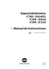 Konica Minolta CM-26d Manual De Instrucciones