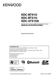 Kenwood KDC-BT31U Manual De Instrucciones