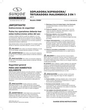 sunjoe iONBV Manual Del Operador