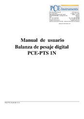 PCE Instruments PCE-PTS 1N Manual De Usuario