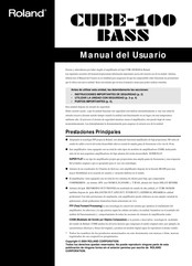 Roland CUBE-100 BASS Manual Del Usuario