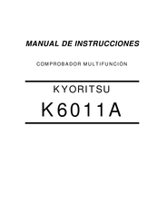 KYORITSU K6011A Manual De Instrucciones